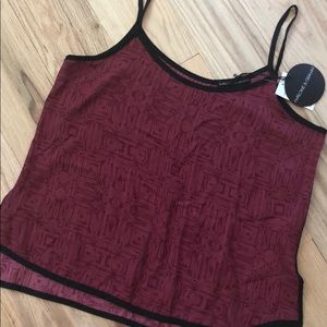 Black and Burgundy Tank